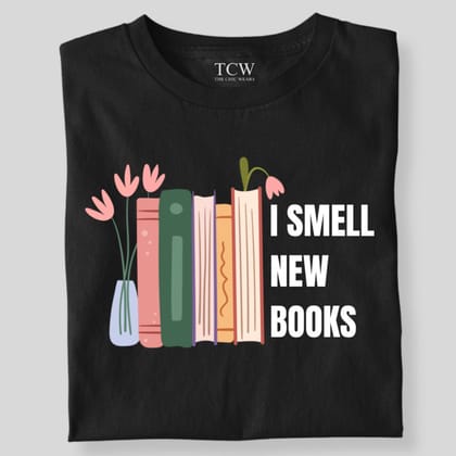 I SMELL NEW BOOKS-Black / S