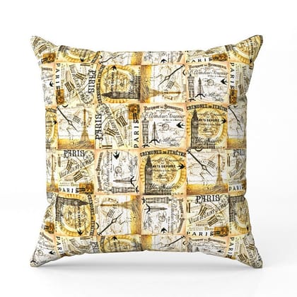 Times of paris-Canvas Cushion / 18x18 / without