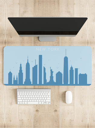 New York Minimal Computer Desk Mat | Desk Pad | Mouse Pad-11 x 23.6 inches (28 x 60 cm)