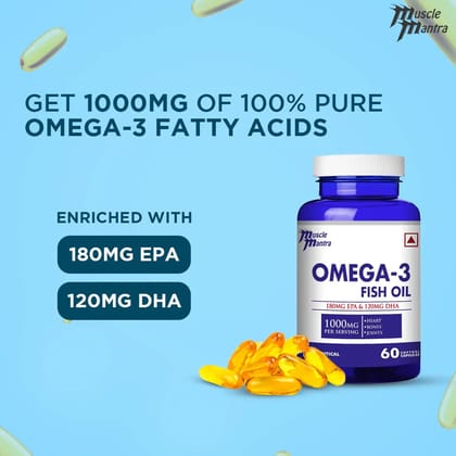 Muscle Mantra Omega-3 1000mg -60 Softgel Capsules