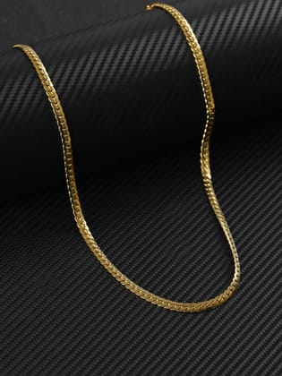 Classic Gold-Plated Link Chain for Men-Classic Gold-Plated Link Chain for Men