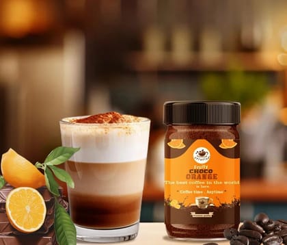 Brewstar Fruity Choco Orange Coffee | Roast & Ground Coffee | Instant Coffee | Premium Coffee | Orange Flavour(100 gm)