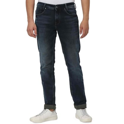 Mufti Blue Black Super Slim Fit Denim Deluxe Stretch Jeans