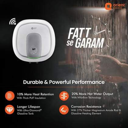 Aquator IoT 5 Star Water heater Geyser Suitable for High-rise Buildings  7 year Tank Warranty  Free Installation and Connecting Pipes  Geyser with Temperature Control-Aquator IoT 5 Star Water hea