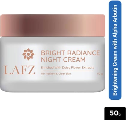 LAFZ Bright Radiance Night Cream for Skin Brightening | Anti Aging Cream With Retinol for Glowing Skin | Repairs Fine Lines and Wrinkles | Cream for Pigmentation & Dark Spots | For all Skin Types - 50 g