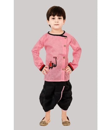 Coxxup Light Pink Cotton Blend Boys Sherwani ( Pack of 1 ) - None