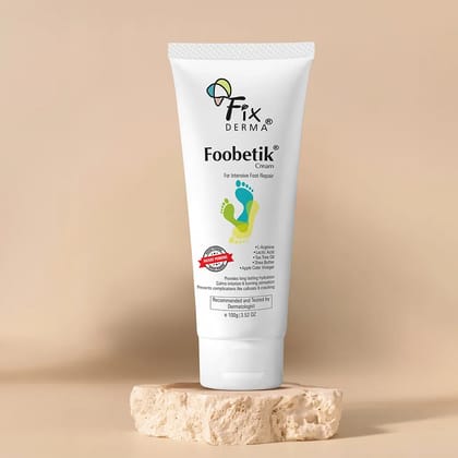 Foobetik Foot Cream – Dry & Cracked Heels Cream | 9% Lactic Acid, 1.5% Apple cider vinegar, 4% Tea Tree Oil, 1% L-Arginine-100g