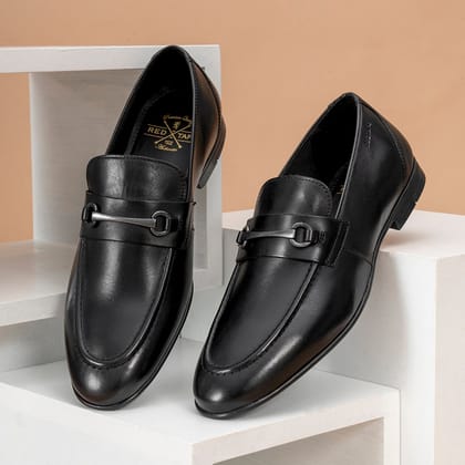 RedTape Formal Loafers for Men | Real Leather Shoes With Low-cut Pattern