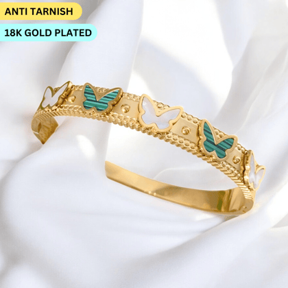 18K Gold Plated Anti Tarnish Butterfly Bracelet