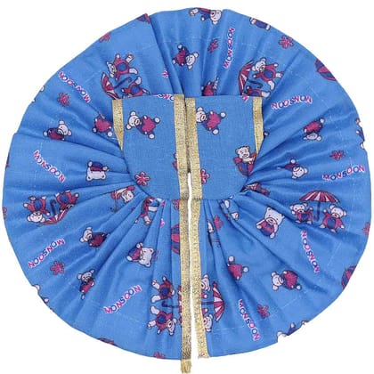 Toy Printed Blue Cotton Dresses Laddu Gopal-3