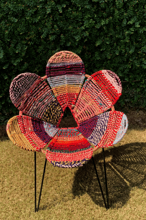 Sirohi Amber Textile Waste Flower Chair