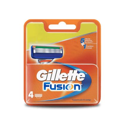 Gillette Fusion - Manual Shaving Razor Blades Cartridge, 4 Units Pack