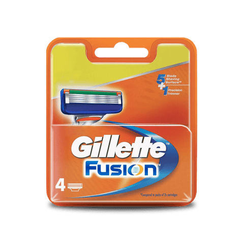 Gillette Fusion - Manual Shaving Razor Blades Cartridge, 4 Units Pack