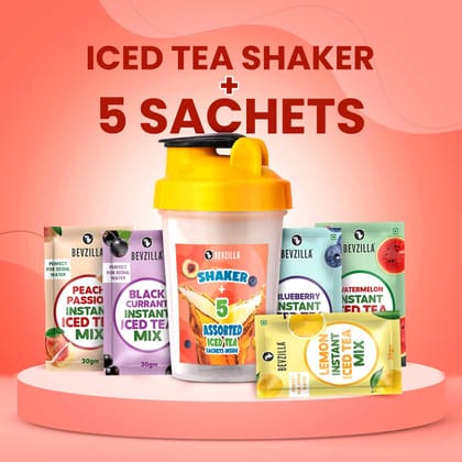 5 Flavoured Iced Tea Sachets  Shaker-5 Flavoured Iced Tea Sachets + Shaker - Default Title