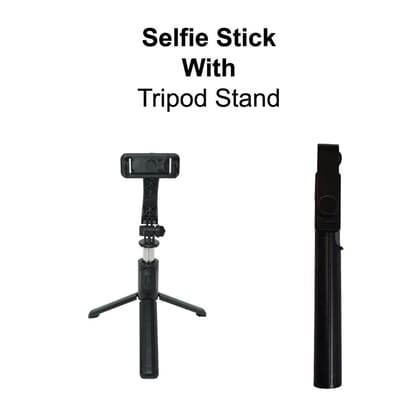 Selfie Stick With Tripod Stand-Upto 3FT