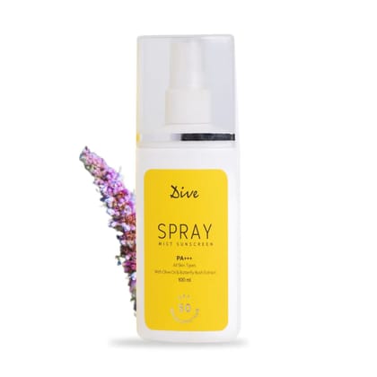 DIVE SPRAY MIST SUNSCREEN | Broad-Spectrum SPF 50 | PA+++ | Non-Greasy & Water-Resistant | Convenient Spray Application | Oil-Free & UVA/UVB | Free from Paraben, Sulphates, and Cruelty | Suitable