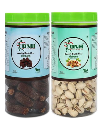DRY FRUITS COMBO 1 KG PACK 500 X 2 PC         DATES | PISTACHIO     - Good for Heart, Supports Overall Wellness