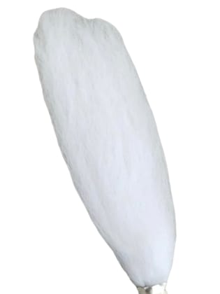 Pure Silver Peacock Chavar-5 inch / White hair