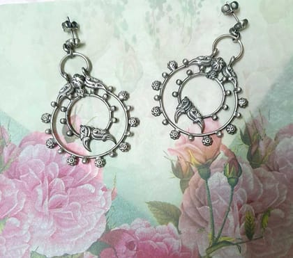 Sterling Silver Parrot Earrings