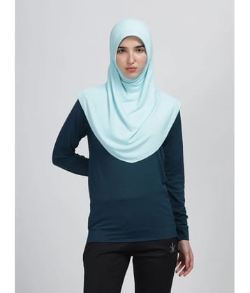 REVEIL Blue Polyester Stitched Hijab - Single - Free Size