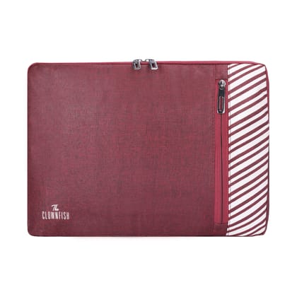 THE CLOWNFISH Algo Series Polyester Unisex 13 Inch Laptop Bag Tablet Case Maroon-THE CLOWNFISH Algo Series Polyester Unisex 13 Inch Laptop Bag Tablet Case (Maroon)