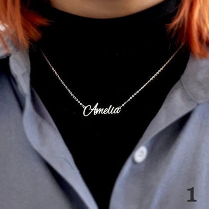 Single Name Silver Necklace | Silver Chain | 92.5 Pure Silver Name Necklace