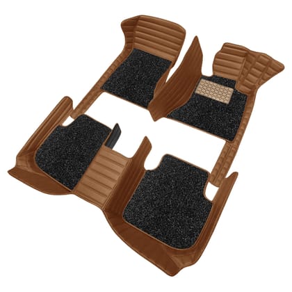 Autofurnish 9D Premium Custom Fitted Car Mats For Mahindra XUV700 2021 - Tan Tan-Tan Tan