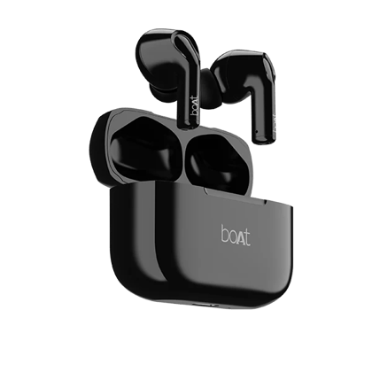 boAt Airdopes 163 | Wireless Earbuds with Massive Playback of upto 17 Hour, IPX5 Water & Sweat Resistance, IWP Technology, Type C Interface Pebble Black