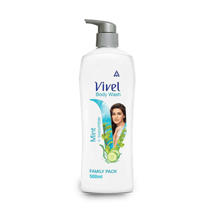 Vivel Mint + Cucumber Body wash, 500 ml Bottle