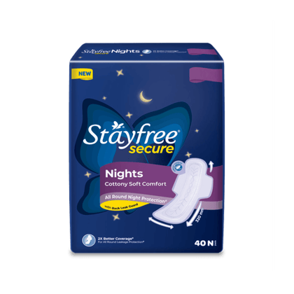 Stayfree Nights Cottony Soft Comfort Pads, 40 Units Pouch