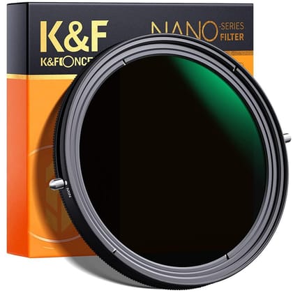 K&F Concept (ND2-ND32 ND Filter & CPL) Variable Fader ND2-ND32 ND Filter and CPL Circular Polarizing Filter 2 in 1 for Camera Lens Nano-X Spot Weather Sealed-K&F Nano-X CPL+ ND2-ND32 Filter 62MM