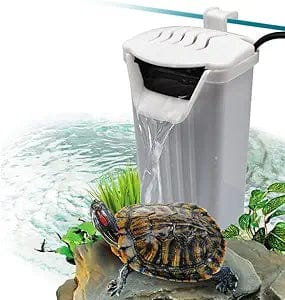 Buraq Pets Aquarium Turtle Filter TF-500, Low Water Fountain Filter, Fish Tank Hanging Circulation Filter Pump for Turtle, Reptile (350 L | H)