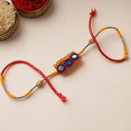 Handmade Mirror & Beadwork Rakhi 52