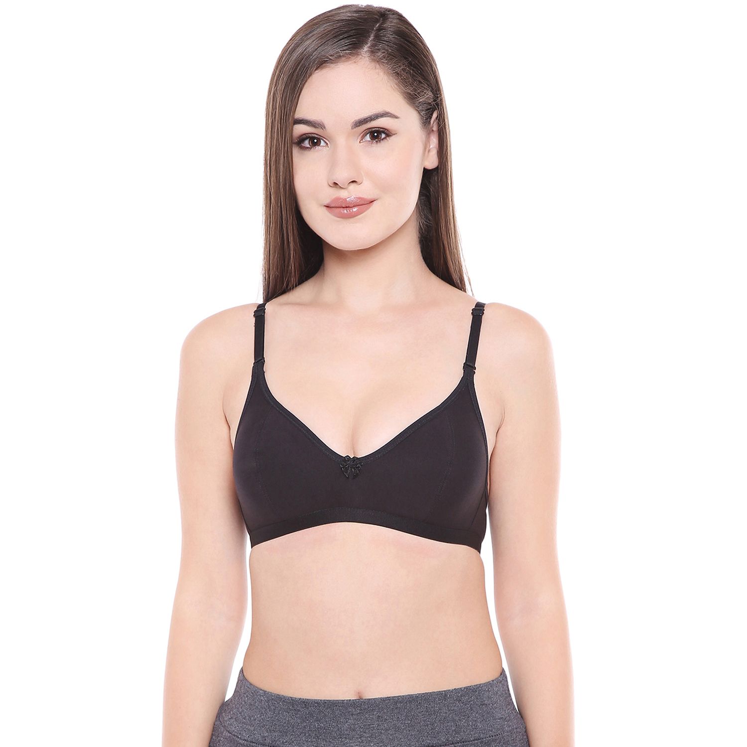 Bodycare Women Cotton Spandex Full Coverage Non Padded Regular Bra E1575B