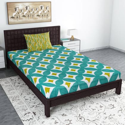 Moroccan Pattern Bedsheet For Single Bed-Single / Waterfall / SN1434