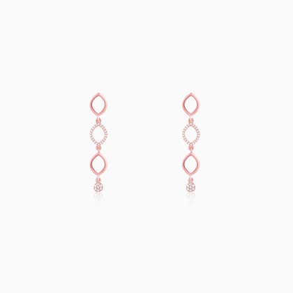 Rose Gold Aura Of Fascination Earrings