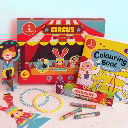 Carnival Fun DIY box and coloring book (3-8 years)
