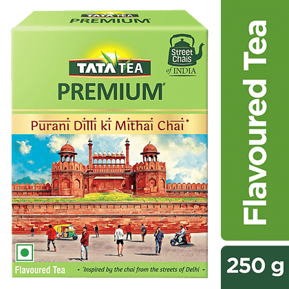 Tata Tea Premium Street Chai Of India - Purani Dilli Ki Mithai Chai, Tasting Notes Of Pista, CardamomÂ & Condensed Milk, 250 g