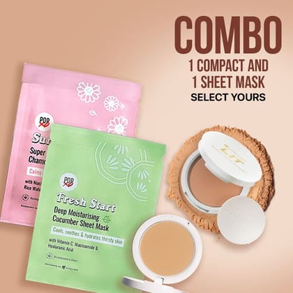 LIT Radiant Matte Compact + POPxo Sheet Mask