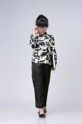 Abstract Shirt And Pant Co-Ord Set For Girls-1 Year / Black / KSH0066-DPLZ00350-[65%]-1.5 MTR-NIL-NIL-NIL-NIL-THY01-FS002-NIL-BT046-6-NIL-NIL||KBT005-PLLZ0002-2 MTR-PLCR0002-2-NILL-NILL-THB04-FS0