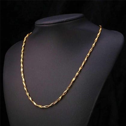 Italian Stainless Steel 22k Gold Plated Chain for Men/Boys