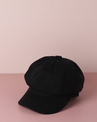 Black Vintage Newsboy Cap-Hat