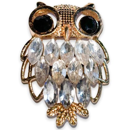 Owl Heavy Stone Work Metal Shoe Charms