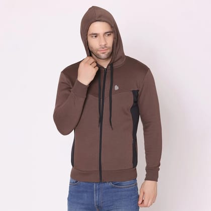 Men's Hoodie Jacket - Brown Brown M