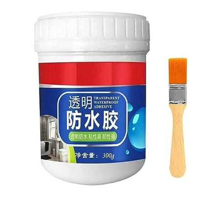 Waterproof Glue For Roof Leakage,Transparent Waterproof Glue with Brush,Leak Repair Indoor and Outdoor Coating,Anti-Leakage Agent, Sealant Glue (Waterproof Glue)