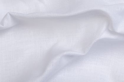 100% Linen 80 Lea ,Bleach White, Plain, White, Solid, Men And Women, Unstitched Shirting Or Top Fabric-1 Meter