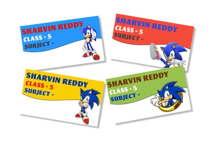 Book Labels - Sonic-12