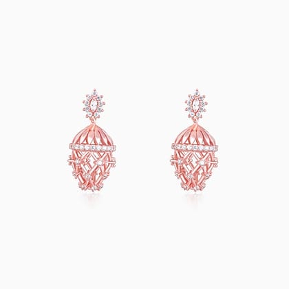 Rose Gold Chandelier Jhumki