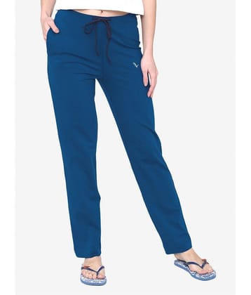 Vami - Blue Cotton Blend Womens Nightwear Pajamas ( Pack of 1 ) - None