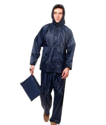 HAYBERG Men's Solid Rain Suit (Salacious-blue)